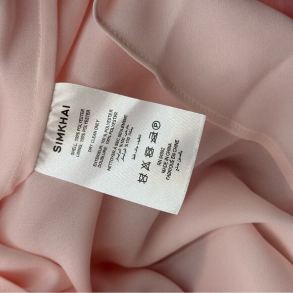 🆕 SIMKHAI 🧿 NWT Beaux Tiered Babydoll Mini Dress, Ballet Pink - Sz US 6 - Picture 15 of 16
